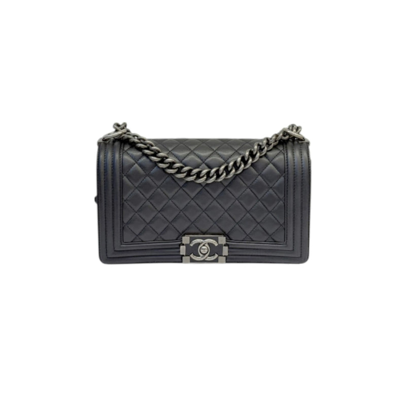 Boy Flap Medium Lambskin Quilted Black RHW