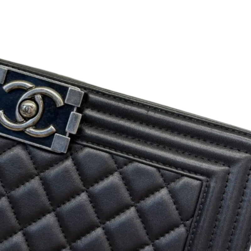 Boy Flap Medium Lambskin Quilted Black RHW