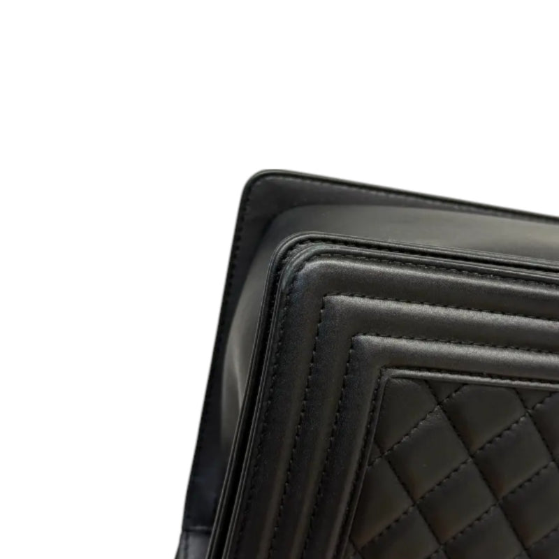 Boy Flap Medium Lambskin Quilted Black RHW