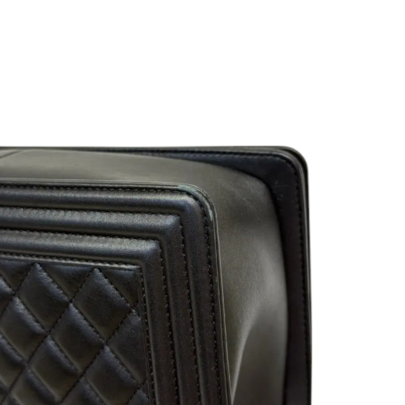 Boy Flap Medium Lambskin Quilted Black RHW