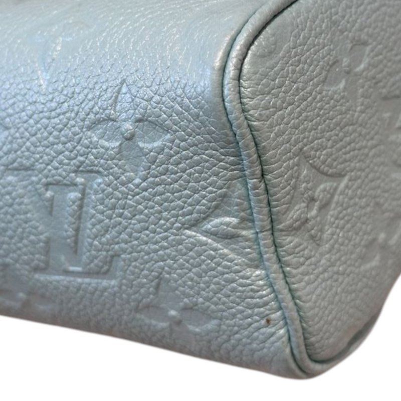Nano Speedy Empreinte Monogram Turquoise Blue SHW