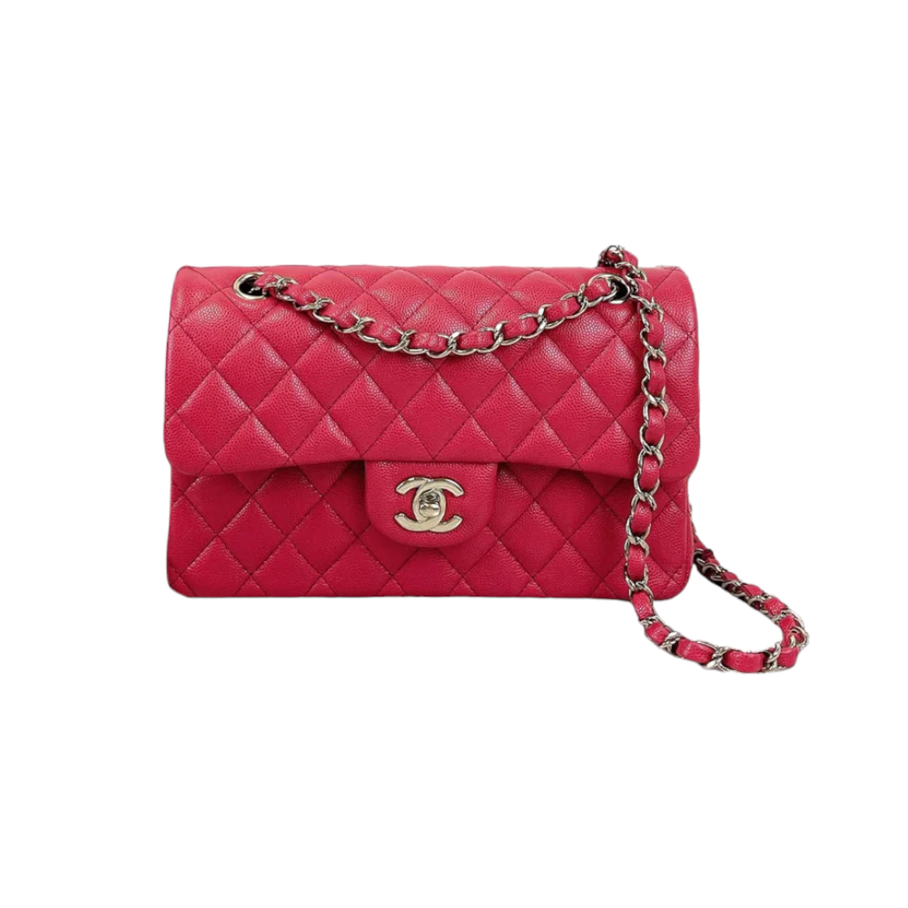 Chanel Red Caviar Leather Jumbo Classic Double Flap Bag PHW