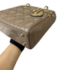 Lady Dior Small Beige Patent GHW