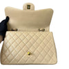 Jumbo Caviar Single Flap Beige GHW