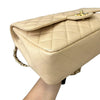 Jumbo Caviar Single Flap Beige GHW