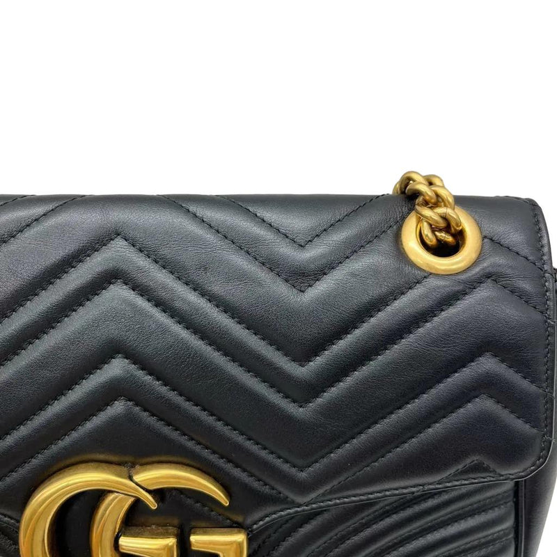 Marmont Medium Black Leather GHW