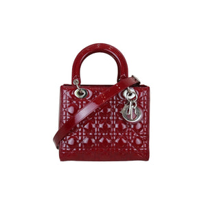 Medium Red Lady Dior Patent SHW