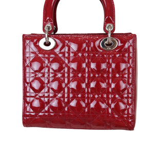 Medium Red Lady Dior Patent SHW