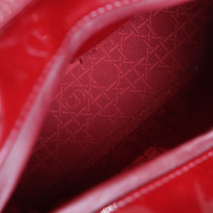 Medium Red Lady Dior Patent SHW
