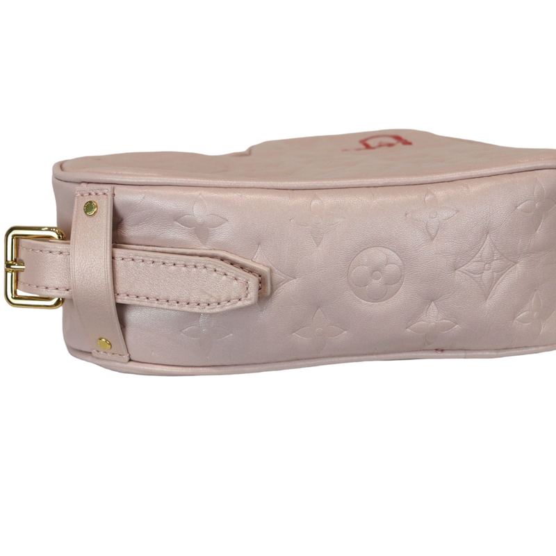 Dragee Light Pink Monogram Embossed Puffy Lambskin GHW