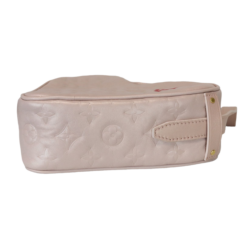 Dragee Light Pink Monogram Embossed Puffy Lambskin GHW