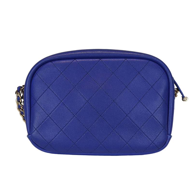 Blue Camera Bag Calfskin LGHW