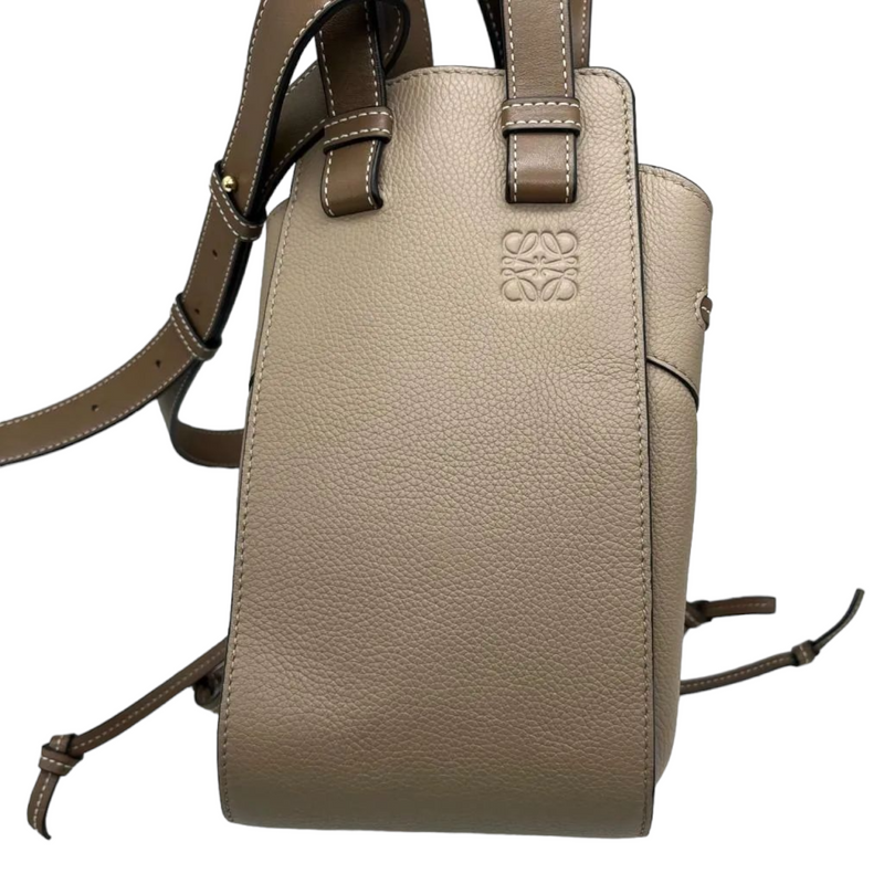 Hammock Small Leather Shoulder Bag in Beige - Loewe