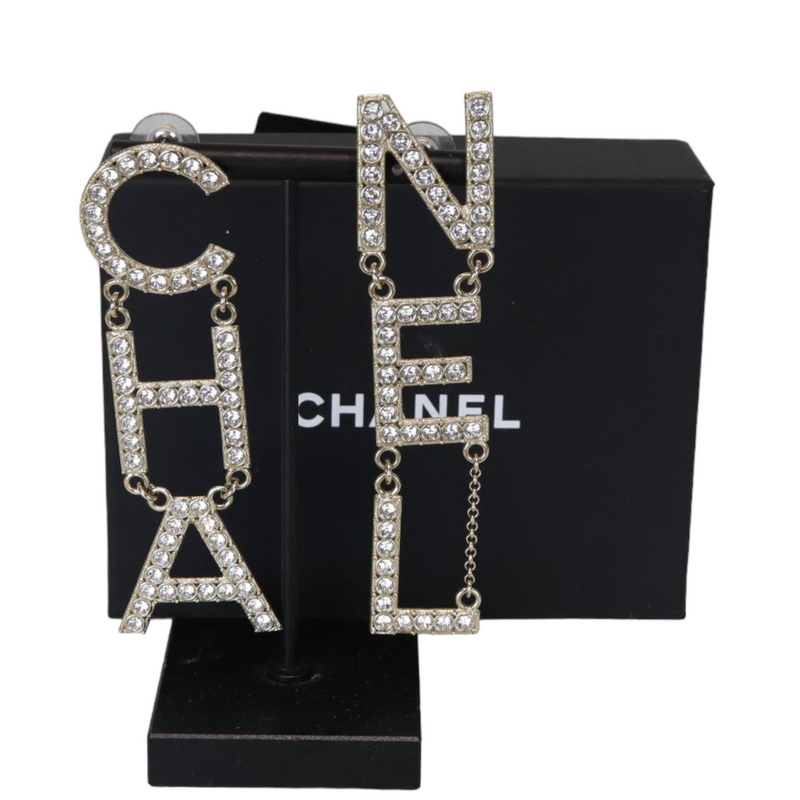 Strass Crystal Large Drop Earrings Bag Religion