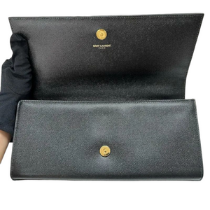 Kate Clutch Grained Leather Black GHW