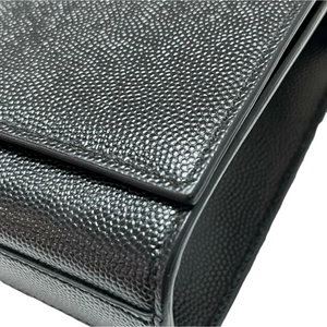 Kate Clutch Grained Leather Black GHW