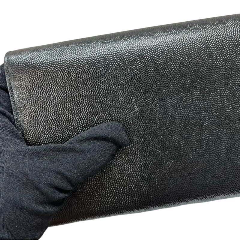 Kate Clutch Grained Leather Black GHW