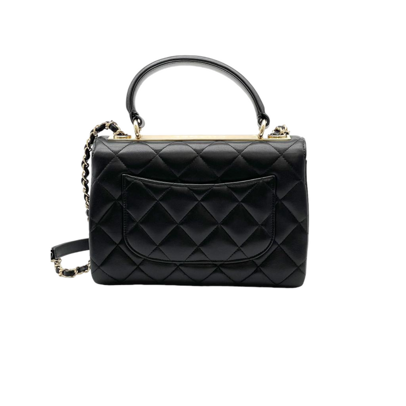 Chanel Lambskin Trendy CC Small Flap Dual Top Handle Bag Light Blue 