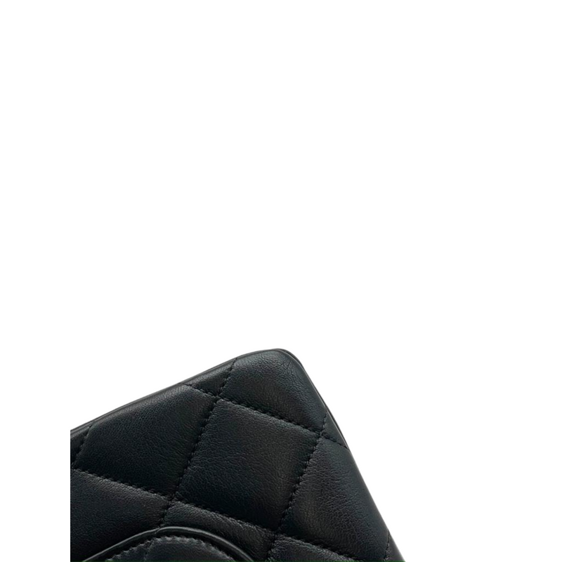 Chanel Lambskin Chevron Trendy CC Wallet On Chain WOC Black