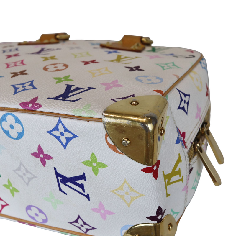 LOUIS VUITTON Monogram Multicolor Speedy 30 White 1272394