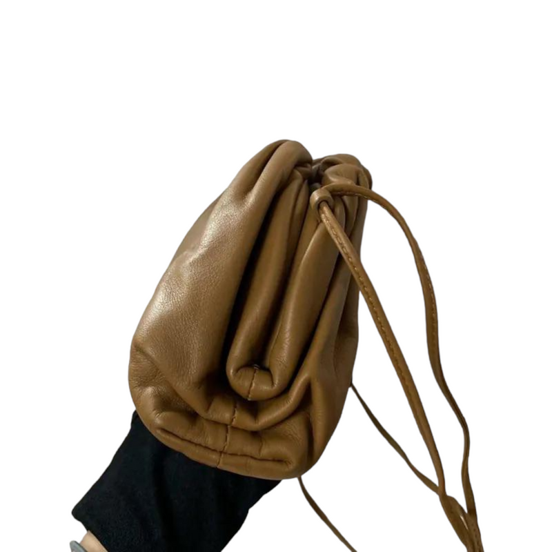 Calfskin the Mini Pouch Camel