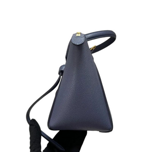Nano Belt Bag Grained Leather Blue GHW