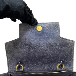 Nano Belt Bag Grained Leather Blue GHW
