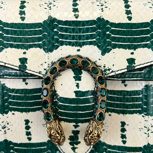 Dionysus Small Python Green White GHW