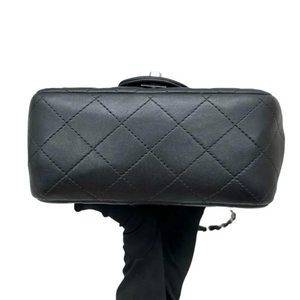 Mini Rectangle Lambskin Black SHW