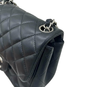 Mini Rectangle Lambskin Black SHW