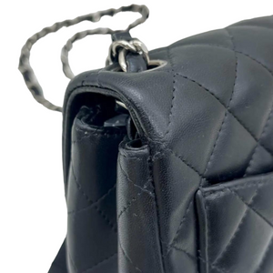 Mini Rectangle Lambskin Black SHW