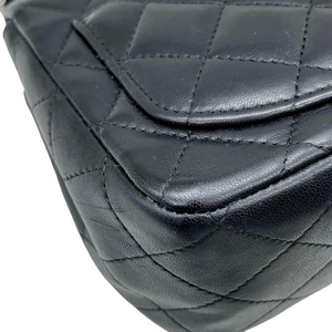 Mini Rectangle Lambskin Black SHW