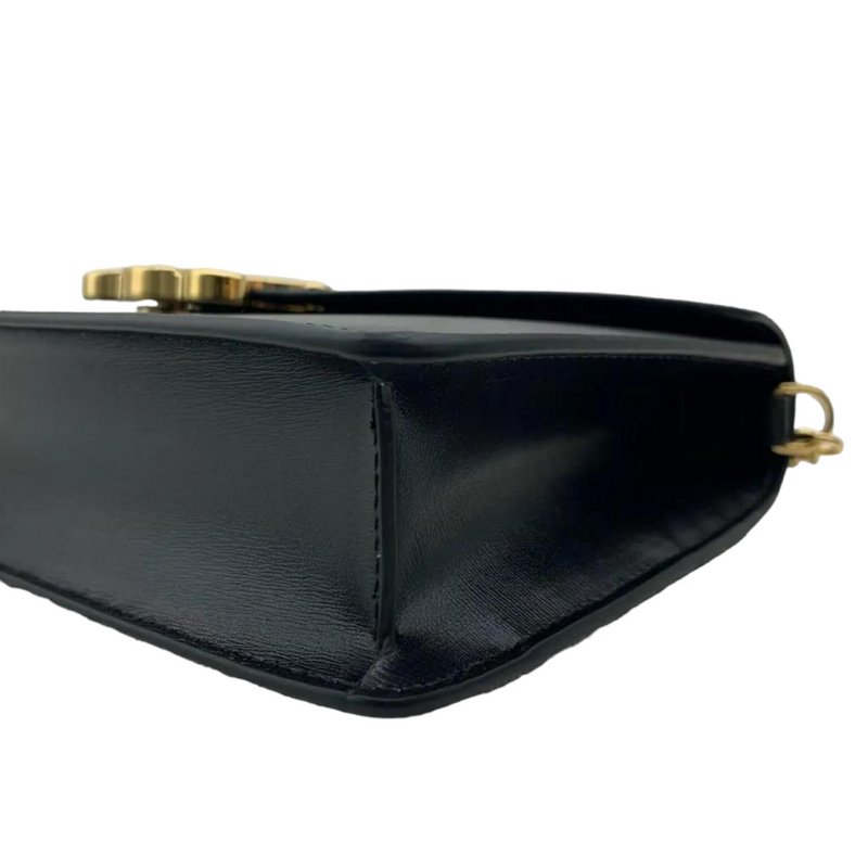 SMALL WALLET TRIOMPHE IN LIZARD - BLACK