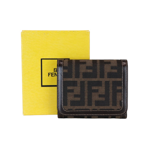 Monogram Zucca Compact Wallet Brown