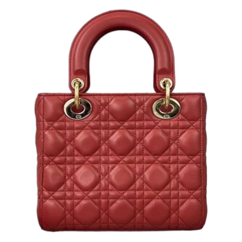 Lady Dior Small Coral GHW