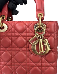 Lady Dior Small Coral GHW