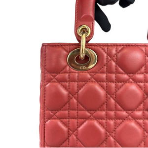 Lady Dior Small Coral GHW