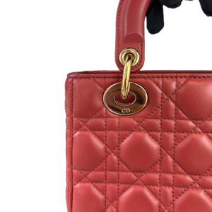 Lady Dior Small Coral GHW