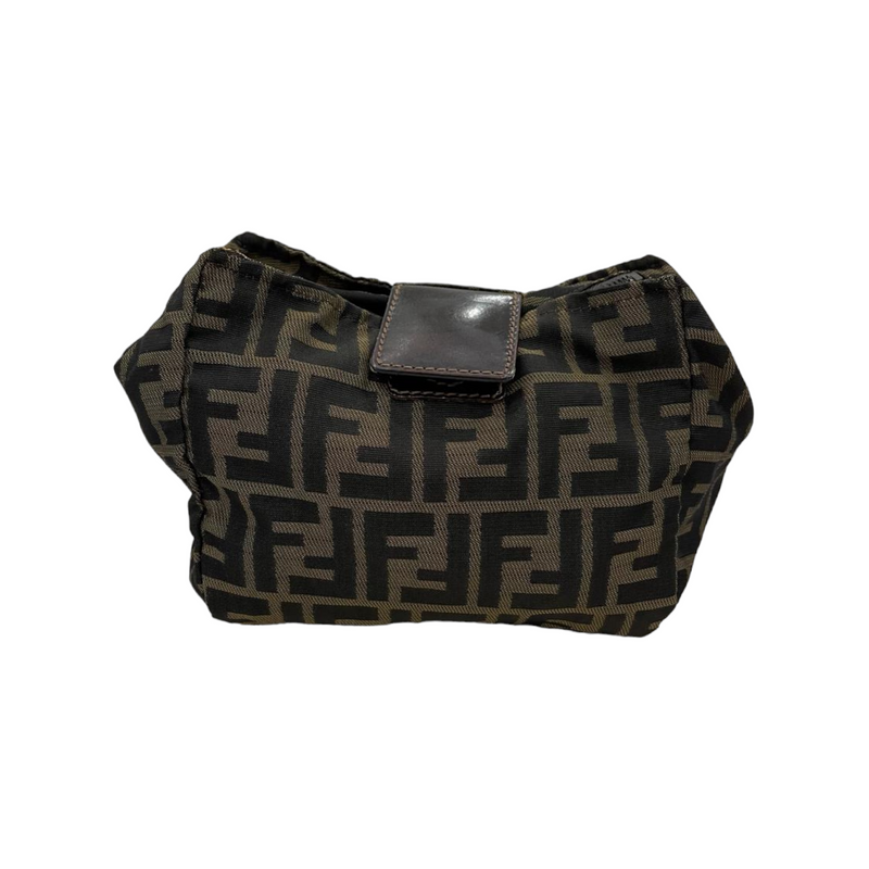 Pochette Vintage Zucca Printed Brown SHW