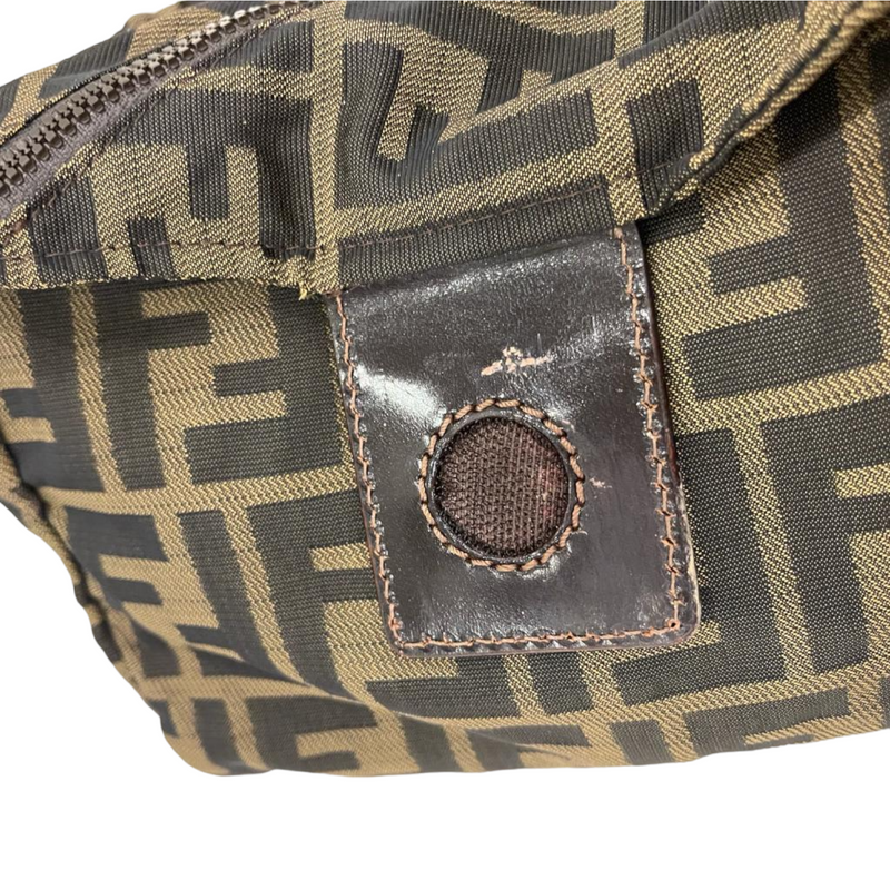 Pochette Vintage Zucca Printed Brown SHW