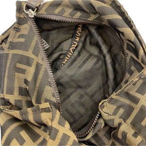 Pochette Vintage Zucca Printed Brown SHW