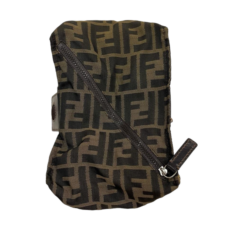 Pochette Vintage Zucca Printed Brown SHW