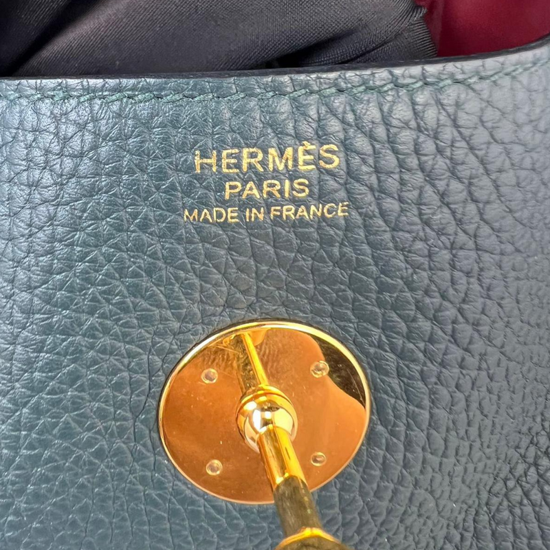 Hermes Evelyne III PM Vert Cypress Clemence Gold Hardware