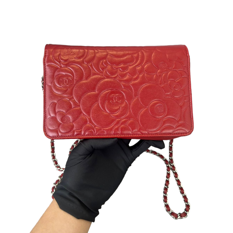 Chanel Timeless Woc Caviar Leather Wallet on Chain Shoulder Bag Red