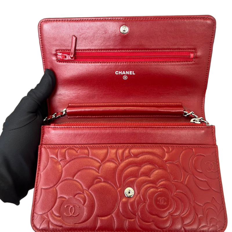 Camellia Wallet on Chain Red SHW