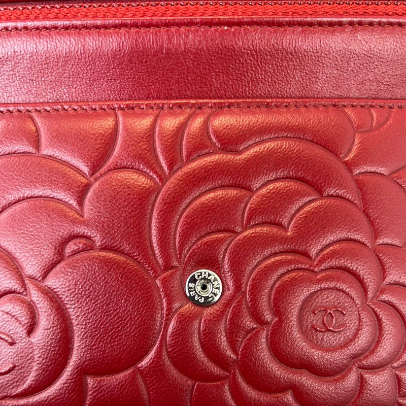 Style Rhapsody: Chanel Red Camellia Wallet on Chain (WOC)