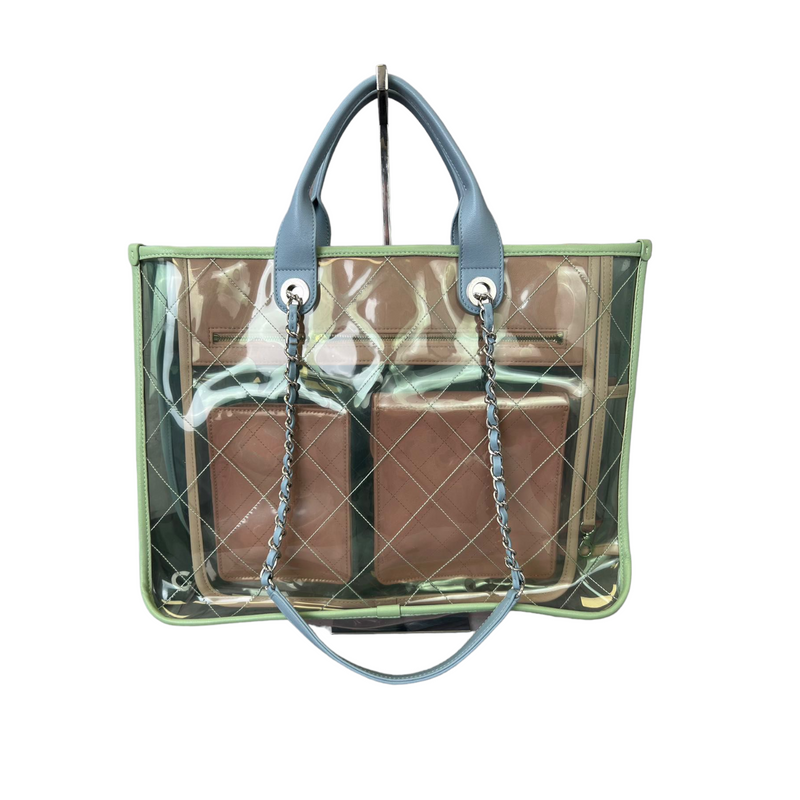 PVC Coco Splash Lambskin Stitched Tote Multicolour SHW