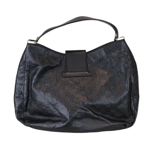 Guccissima New Ladies Web Hobo Black GHW