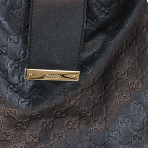 Guccissima New Ladies Web Hobo Black GHW