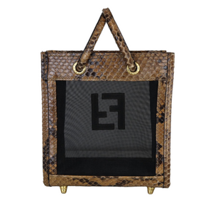 Vintage Mesh Mini Bag Python Brown GHW